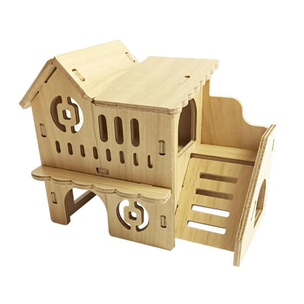 ウッドハウス プチ丸太F/木製ハウス お家 寝床 隠れ家 小動物