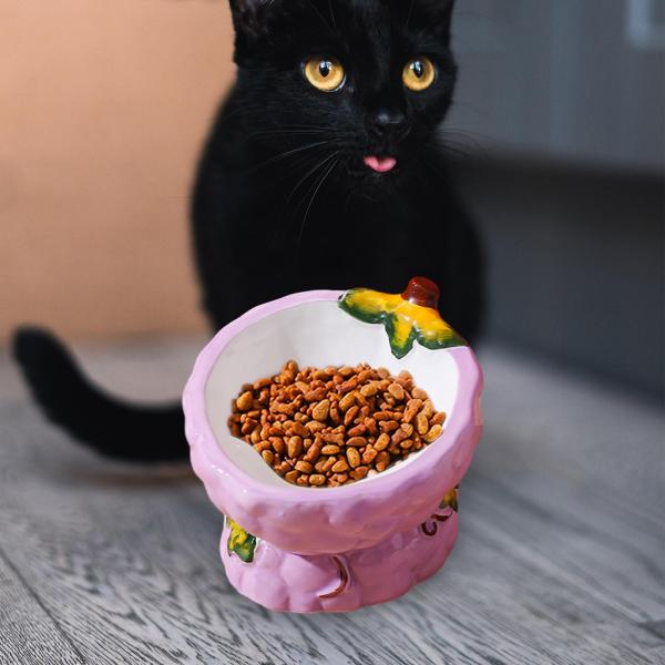 飼育猫ボウル 安定したキティ水飲みボウル 屋内猫用 小型犬 子猫C
