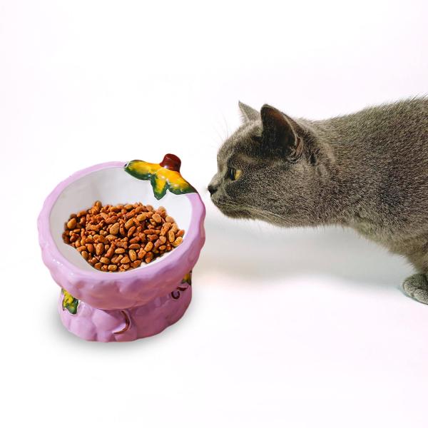 飼育猫ボウル 安定したキティ水飲みボウル 屋内猫用 小型犬 子猫C