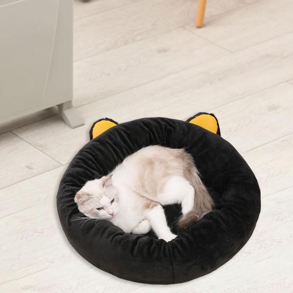 ペット猫ベッド猫睡眠ベッドかわいいペット用品オールシーズン滑り止め子猫洞窟直径 50 センチ犬小屋クッション犬小屋