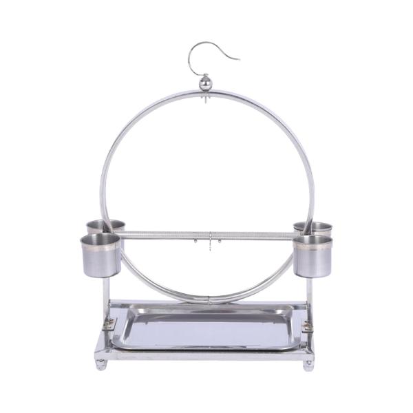 鳥卓上止まり木スタンド 取り外し可能なトレイ 実用的なポータブルオウムプレイスタンド オウムスタンド トレーニングおもちゃ コニュアインコ用