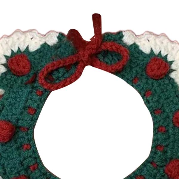 猫の首輪かぎ針編みよだれかけ、小中女の子男の子猫と犬用 S スタイル A