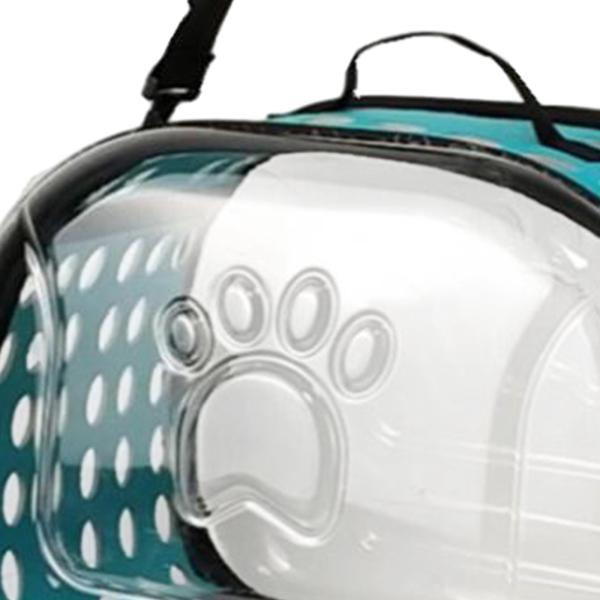 透明猫キャリア ペット バブルバッグ 散歩用 子猫 中小型犬 ブルー S