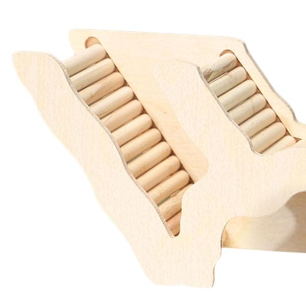 ハムスターの隠れ家クライミングはしご木製地下トンネルクライミングブリッジおもちゃカラーA