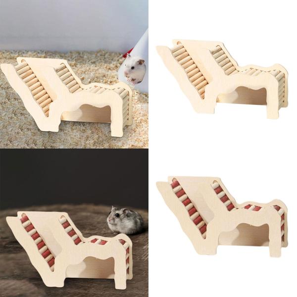 ハムスターの隠れ家クライミングはしご木製地下トンネルクライミングブリッジおもちゃカラーA