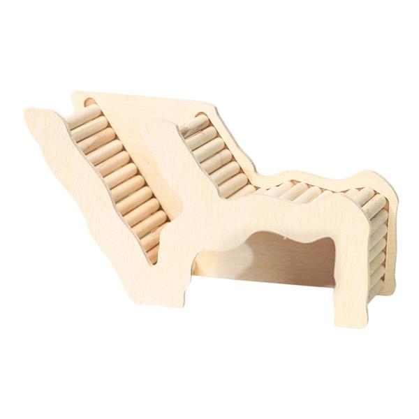 ハムスターの隠れ家クライミングはしご木製地下トンネルクライミングブリッジおもちゃカラーA