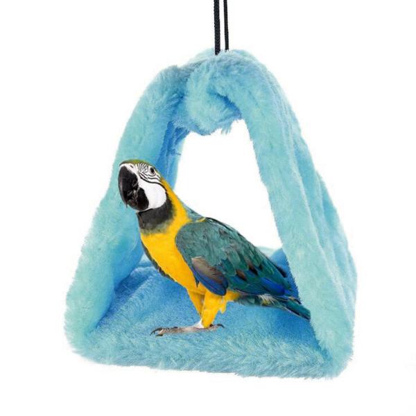 オウム鳥のベッド冬暖かい鳥の巣ハウスインコラブバードオカメインコ用ライトブルーL