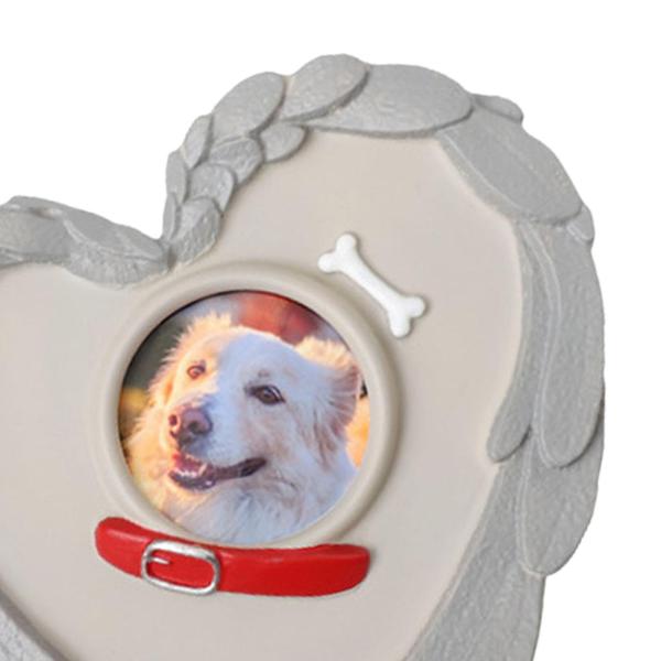 犬記念墓石 ハート型 ペットメモリアルストーン ガーデンパティオ用 芝生スタイル D