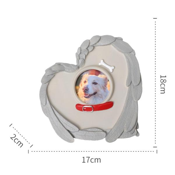 犬記念墓石 ハート型 ペットメモリアルストーン ガーデンパティオ用 芝生スタイル D