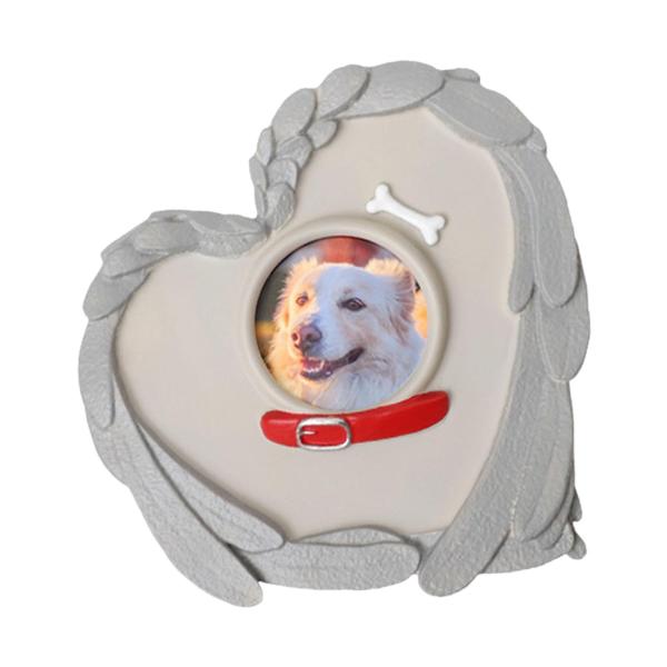 犬記念墓石 ハート型 ペットメモリアルストーン ガーデンパティオ用 芝生スタイル D