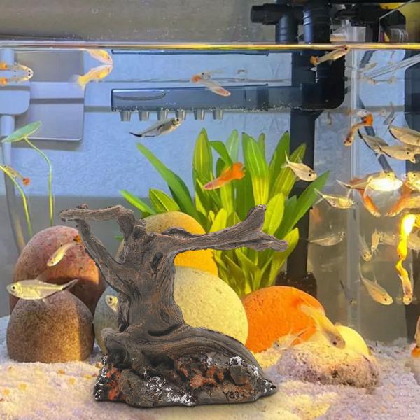 爬虫類水族館トランク流木ツリータンク装飾、木製流木ツリー洞窟、