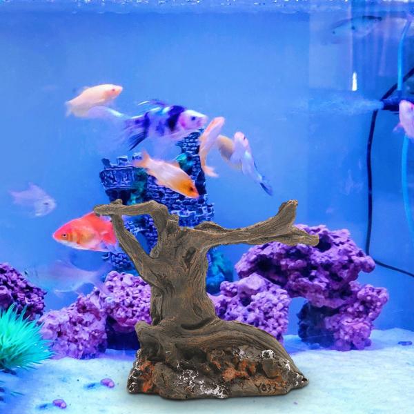 爬虫類水族館トランク流木ツリータンク装飾、木製流木ツリー洞窟、
