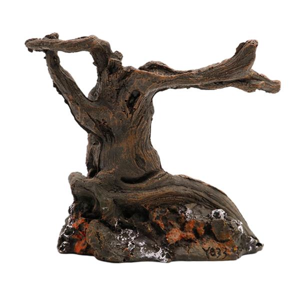 爬虫類水族館トランク流木ツリータンク装飾、木製流木ツリー洞窟、