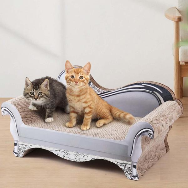 段ボール猫スクラッチャーソファベッド猫スクラッチボード多用途耐久性のある猫のおもちゃペット猫ラウンジ爪研削用