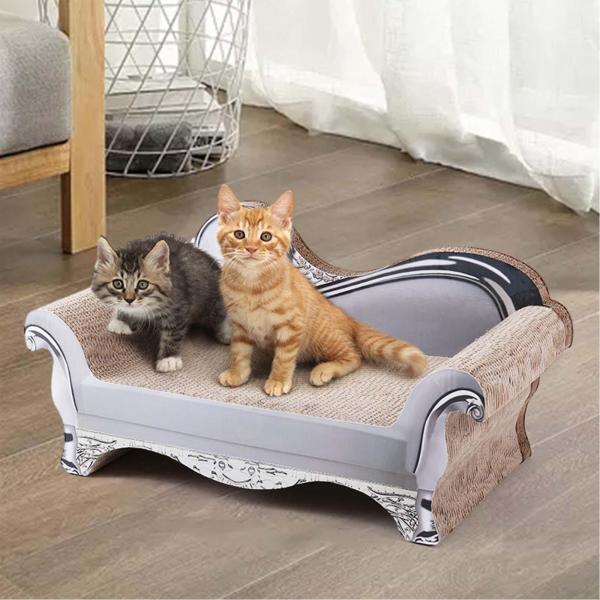 段ボール猫スクラッチャーソファベッド猫スクラッチボード多用途耐久性のある猫のおもちゃペット猫ラウンジ爪研削用
