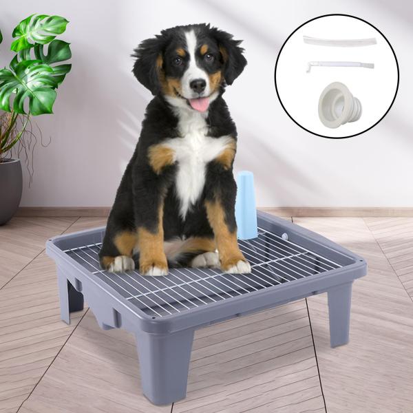 メッシュトレーニングトイレトイレトレイ再利用可能な行動補助耐久性のある犬用トイレパッドグレー