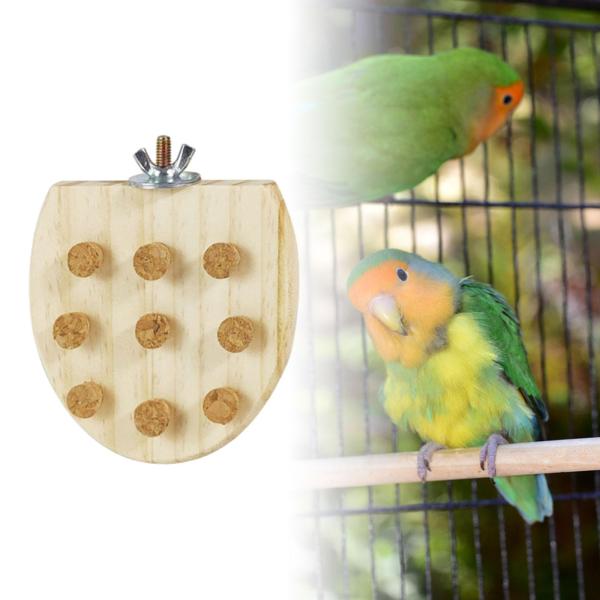 鳥止まり木スタンド鳥のおもちゃオウム咀嚼おもちゃセキセイインコ、オカメインコ用 10cmx10cmx1cm