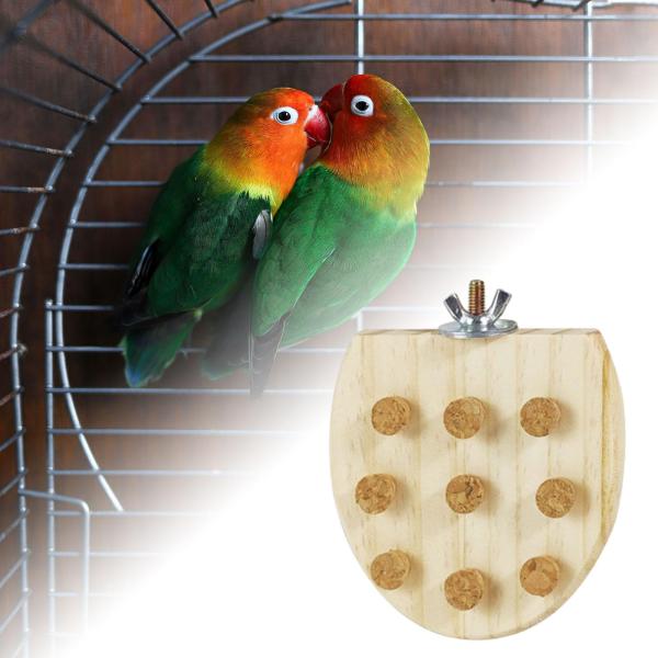 鳥止まり木スタンド鳥のおもちゃオウム咀嚼おもちゃセキセイインコ、オカメインコ用 10cmx10cmx1cm