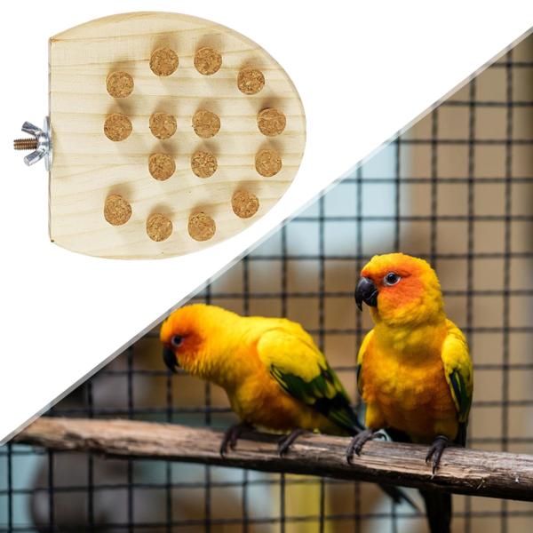 鳥止まり木スタンド鳥のおもちゃオウム咀嚼おもちゃセキセイインコ、オカメインコ用 12cmx12cmx1cm