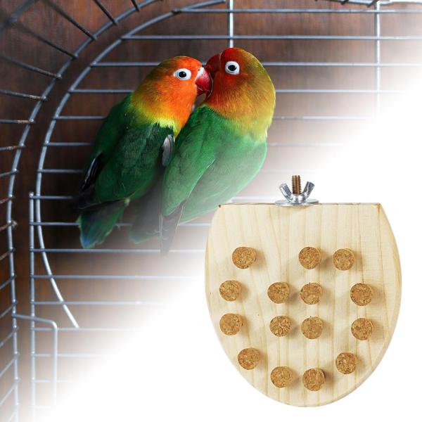 鳥止まり木スタンド鳥のおもちゃオウム咀嚼おもちゃセキセイインコ、オカメインコ用 12cmx12cmx1cm