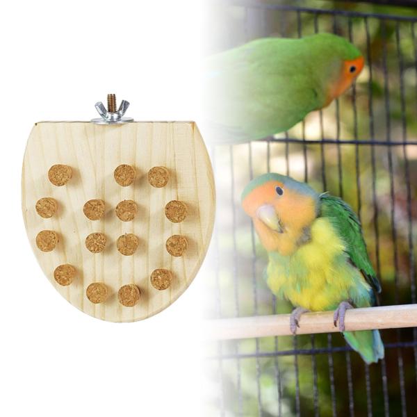 鳥止まり木スタンド鳥のおもちゃオウム咀嚼おもちゃセキセイインコ、オカメインコ用 12cmx12cmx1cm
