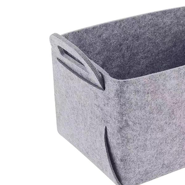 フェルト収納バスケットオーガナイザーブランケット記念品ホーム折りたたみ収納ビングレー 18x13x11cm