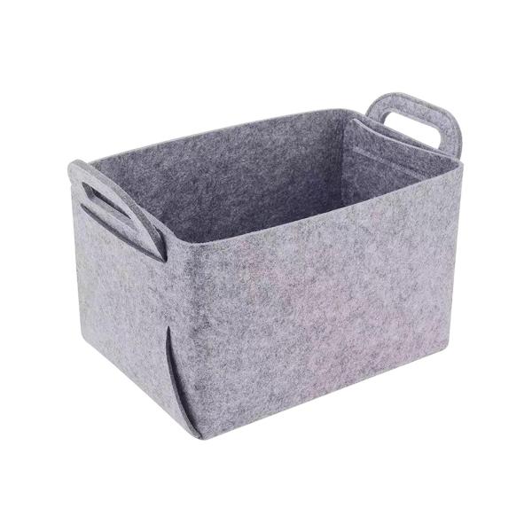 フェルト収納バスケットオーガナイザーブランケット記念品ホーム折りたたみ収納ビングレー 18x13x11cm