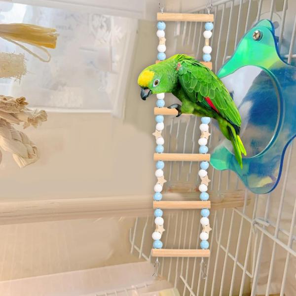 オウムケージとまり木ハンギングスイングスタンドオウムスイングハンギングおもちゃインコ用ブルースタイルC