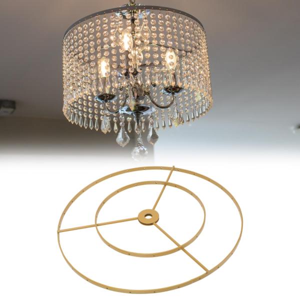 ランプシェードフレームリング DIY 頑丈な金属 ダイニングルーム ライトケージガード カフェ 25cm