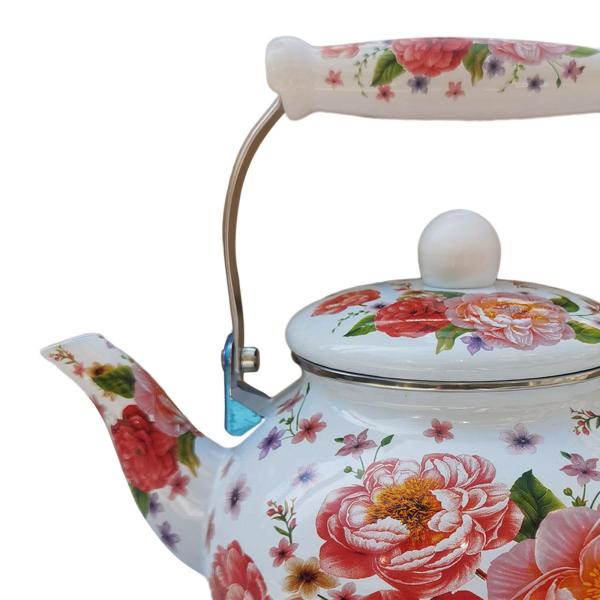 エナメルティーケトル ウォーターケトル 蓋付き トルコティーポット 家庭用パーティースタイル B