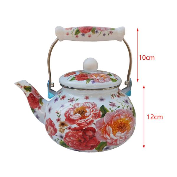 エナメルティーケトル ウォーターケトル 蓋付き トルコティーポット 家庭用パーティースタイル B