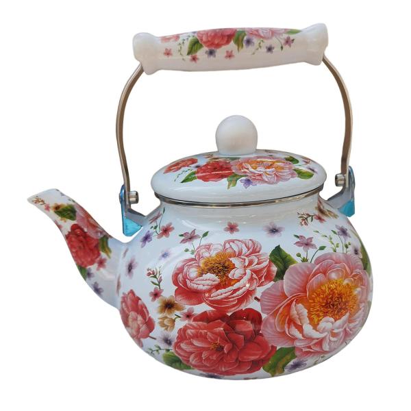 エナメルティーケトル ウォーターケトル 蓋付き トルコティーポット 家庭用パーティースタイル B