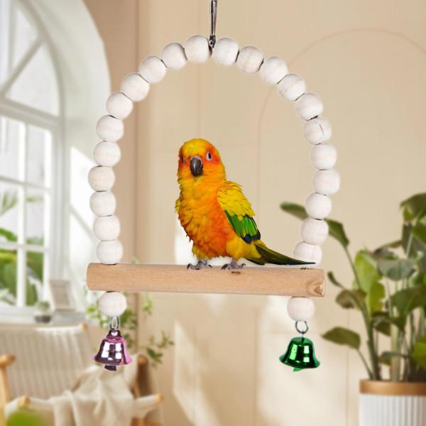 鳥かご 鳥の止まり木 鳥の噛むおもちゃ インコ セキセイインコ 小型鳥用 木製