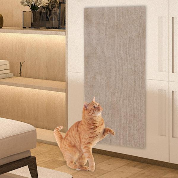 猫用爪とぎマット 爪を磨く 多用途 使いやすい 猫用カーペット カット可能 ベージュ
