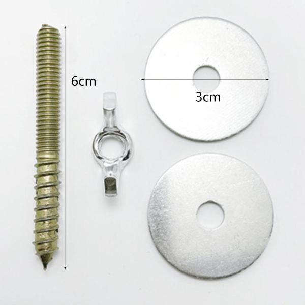 10x (M6*30) 金属ナットとネジ、鳥の止まり木を作るためのオウムスタンドラックシングルワッシャー