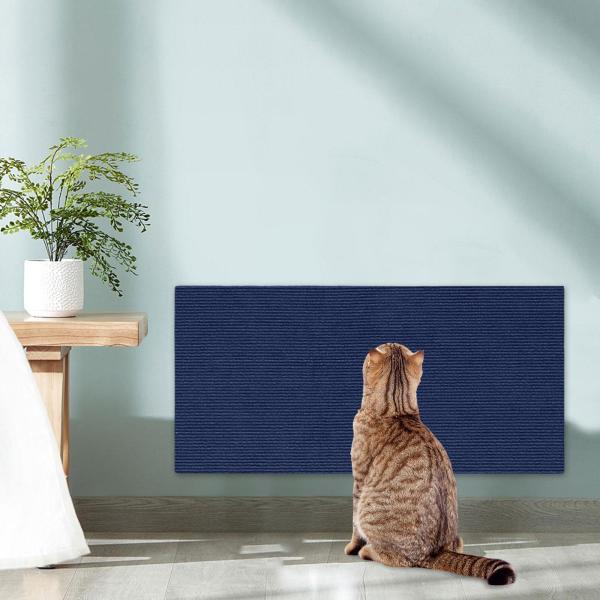 猫用爪とぎパッド 室内猫用 階段 ソファ 椅子用 マット ダークブルー