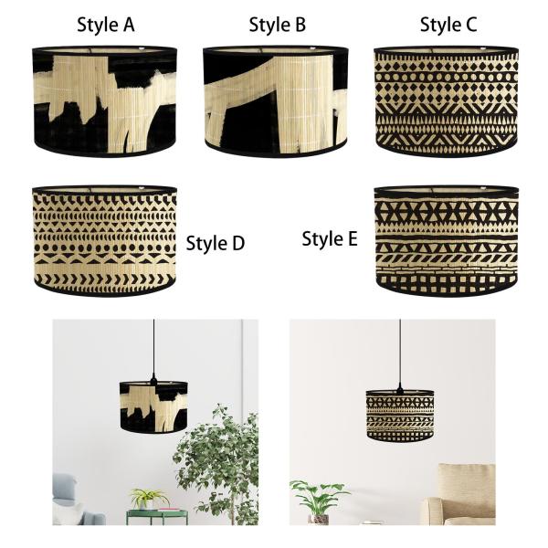 ドラムランプシェード照明器具カバー装飾 ホテル ホーム リビングルーム スタイル A