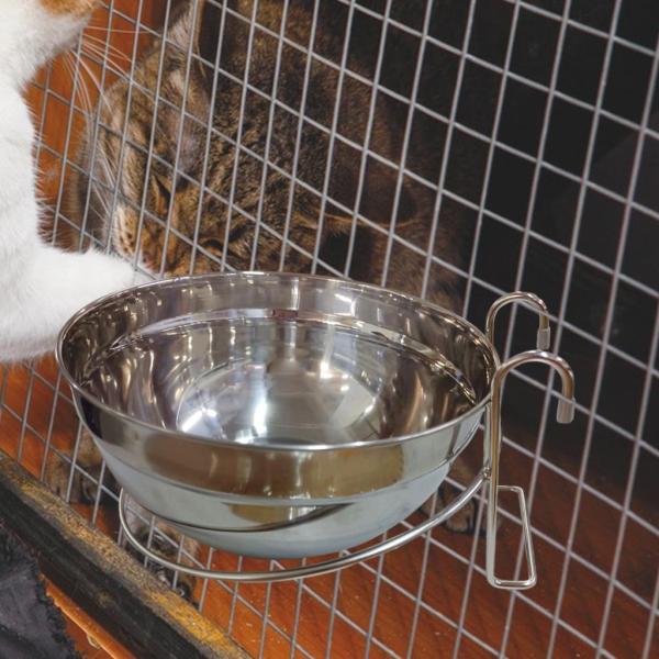 ステンレススチール製犬用ボウル 小型・中型犬用 犬用ケージ 子犬用 直径20CM