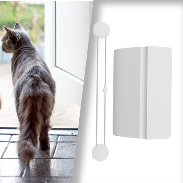 自動ペットドアオープナー、猫用出入り口ドアクローザーハンドル、猫用オープンドアツール、バスルーム、裏庭、庭用ペットドアストラップ