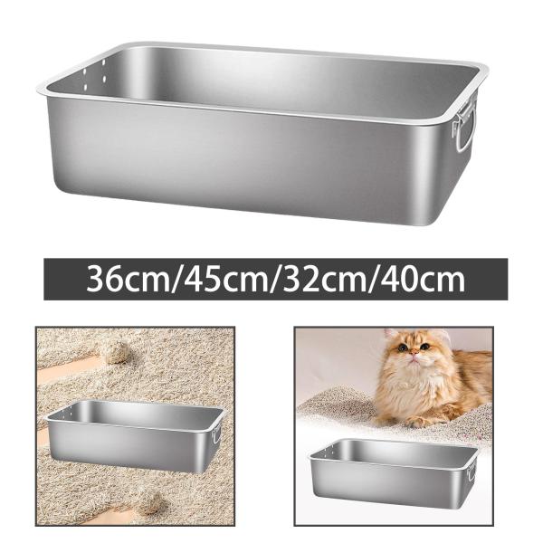 オープントップペット用トイレボックス 室内猫用 ハンドル付き 猫用トイレ 36x27x10cm