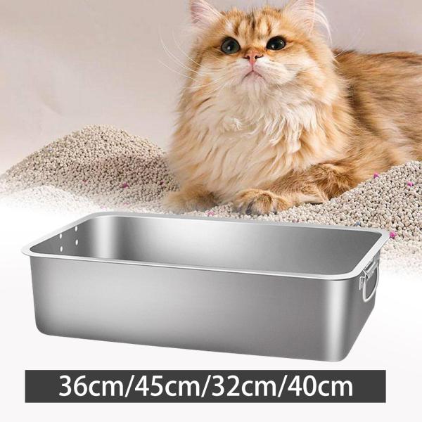 オープントップペット用トイレボックス 室内猫用 ハンドル付き 猫用トイレ 36x27x10cm