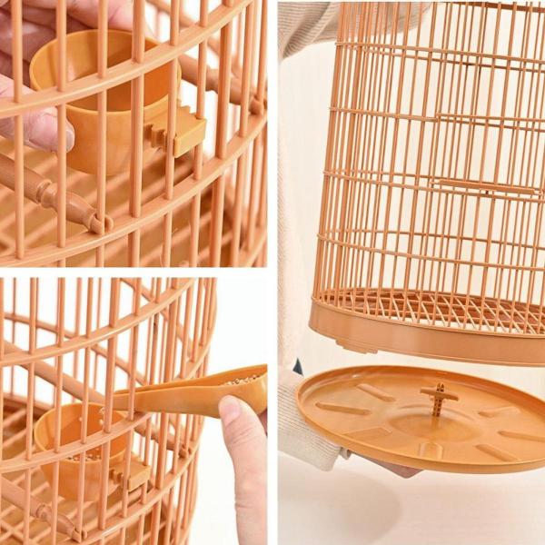 吊り下げ式ケージ 鳥かご 屋内用アクセサリー フードカップスタンド付き ケージ 旅行用鳥かご フィンチ アフリカングレーラブバード コンゴウインコ用