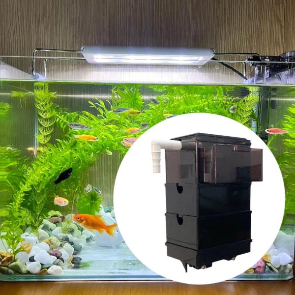 小型水槽用フィルターボックス 濾過ボックス オーバーフローパイプ