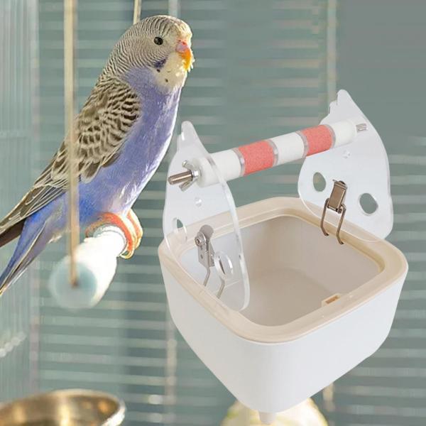 オウムトイレスタンド 固定式排泄止まり木 インコ コンゴウインコ オウム オレンジ