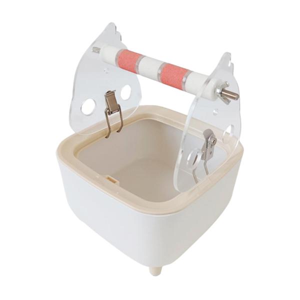 オウムトイレスタンド 固定式排泄止まり木 インコ コンゴウインコ オウム オレンジ