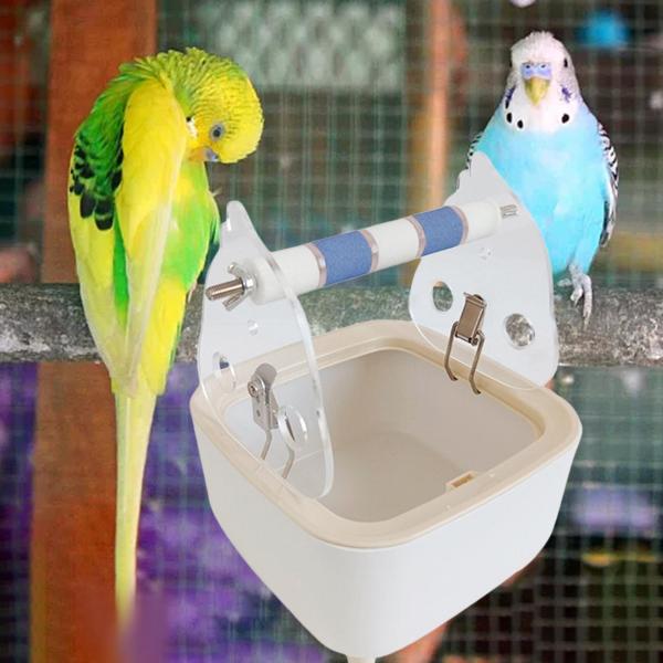 オウムトイレスタンド 固定式排泄止まり木 インコ コンゴウインコ用 ブルー