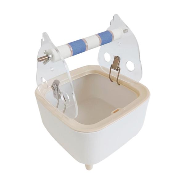 オウムトイレスタンド 固定式排泄止まり木 インコ コンゴウインコ用 ブルー