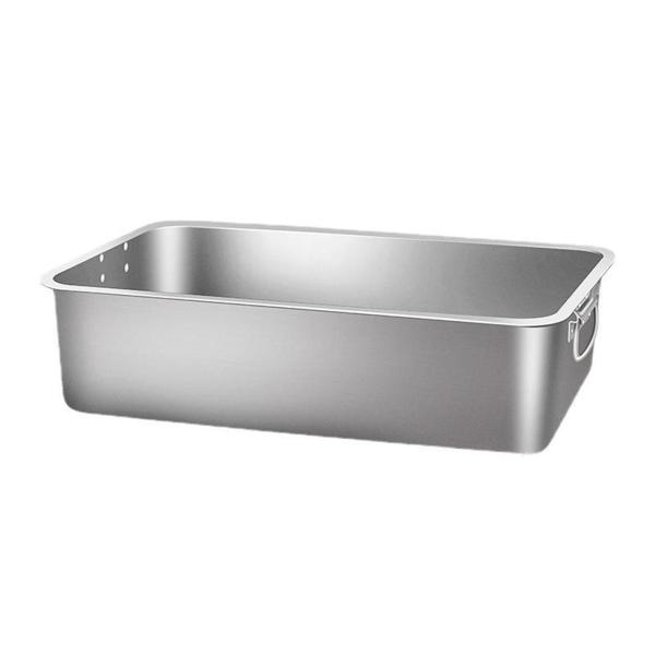 ステンレススチール製トイレボックス ハンドル付き 高さのある猫用トイレ ペット用トイレトレイ 60cmx40cmx7cm