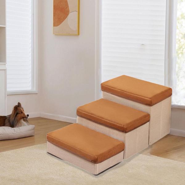 犬用階段 3段 犬用スロープ 屋内 屋外用 ベッド ソファ ソファー 椅子 コーヒー