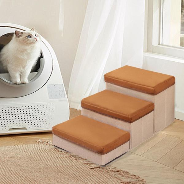 犬用階段 3段 犬用スロープ 屋内 屋外用 ベッド ソファ ソファー 椅子 コーヒー